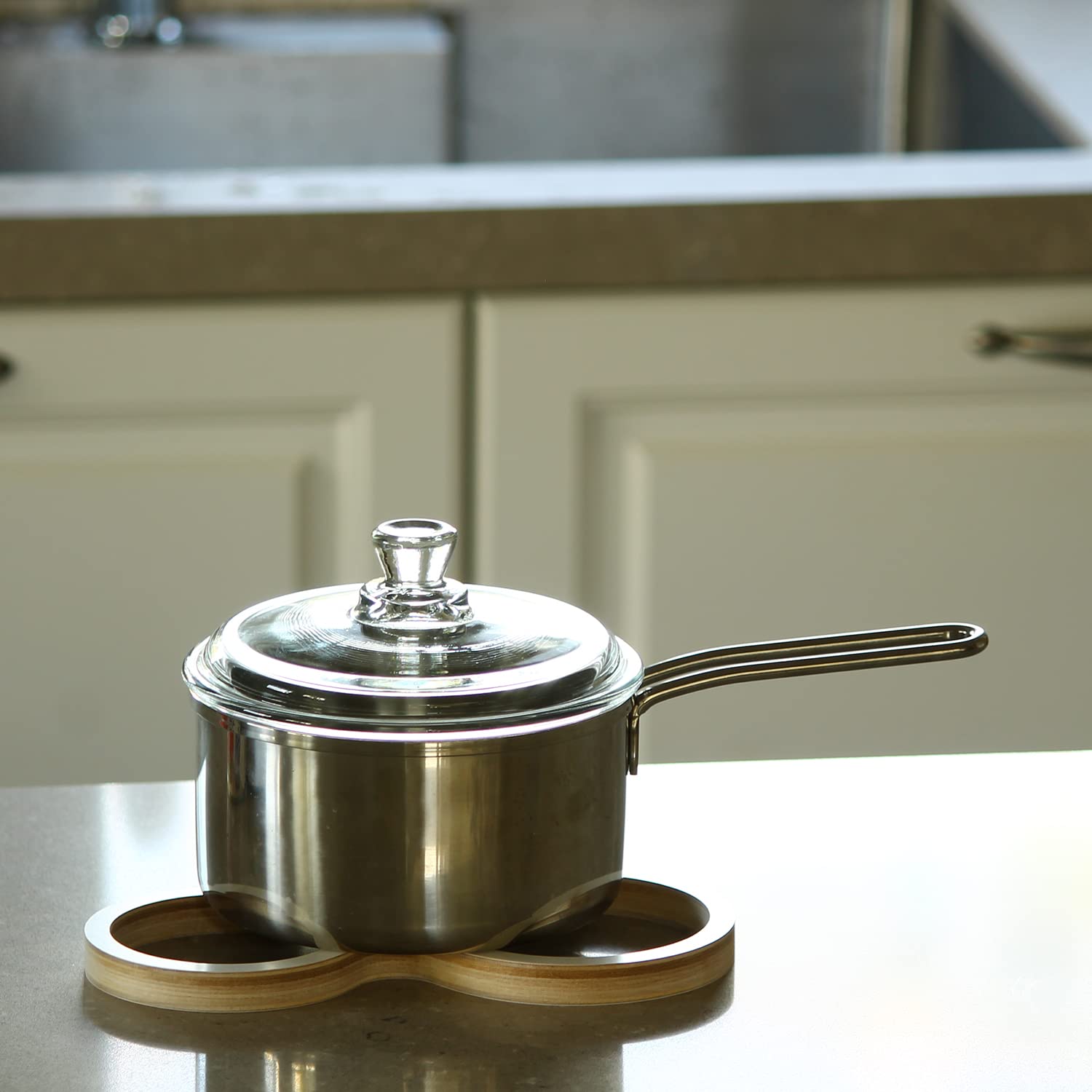 Amazon｜majamoo/マヤムー 白樺のポットスタンド ホワイト M/L セット